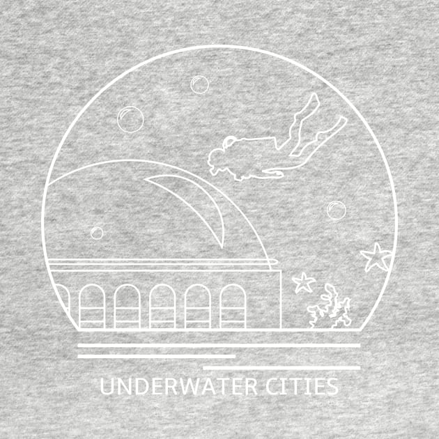 Underwater Cities Minimalist Line Drawing - Board Game Inspired Graphic - Tabletop Gaming  - BGG by MeepleDesign